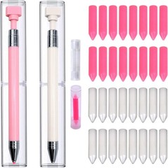 34 Pcs Diamond Painting Pens Kit, 2 Pcs Refillable Wax Pen with 34 Pcs Wax