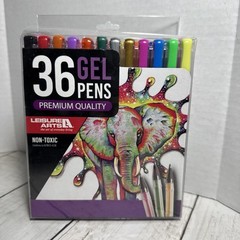 Gel Pens Pack of 36 Leisure Arts Non Toxic Assorted Colors