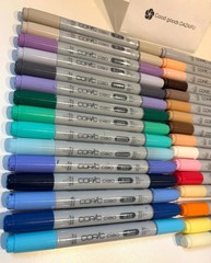 Rare Ohuhu 9 Japanese Traditional Colors Copic Mixed Set 76pcs No Case