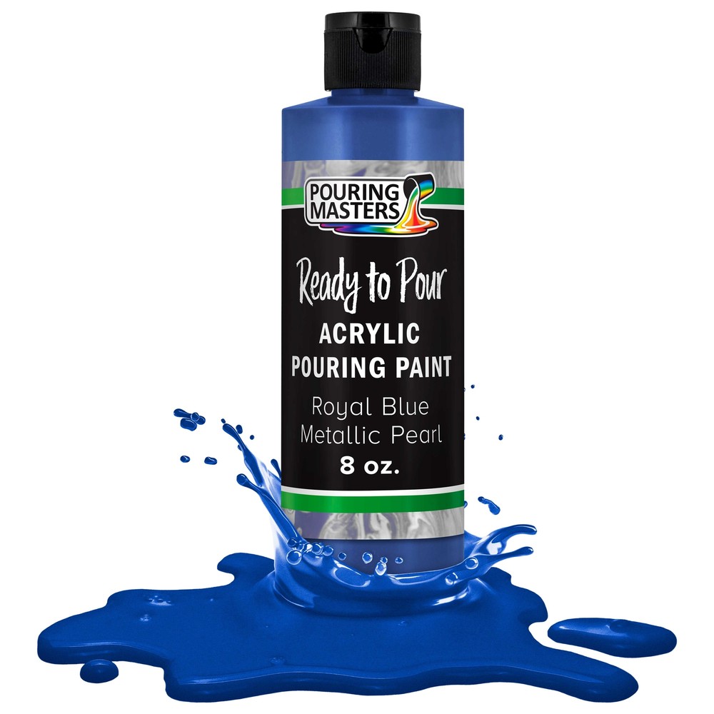 Pouring Masters Royal Blue Metallic Pearl 8-Ounce Acrylic Pouring Paint