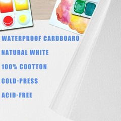 120 Sheets 8.5×11 Inch Cotton Watercolor Paper 140Lb/300GSM Cold Press Paper
