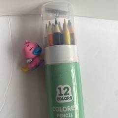 Colored Pencils Wooden Set w Sharpener New in Tube Art Craft Supply