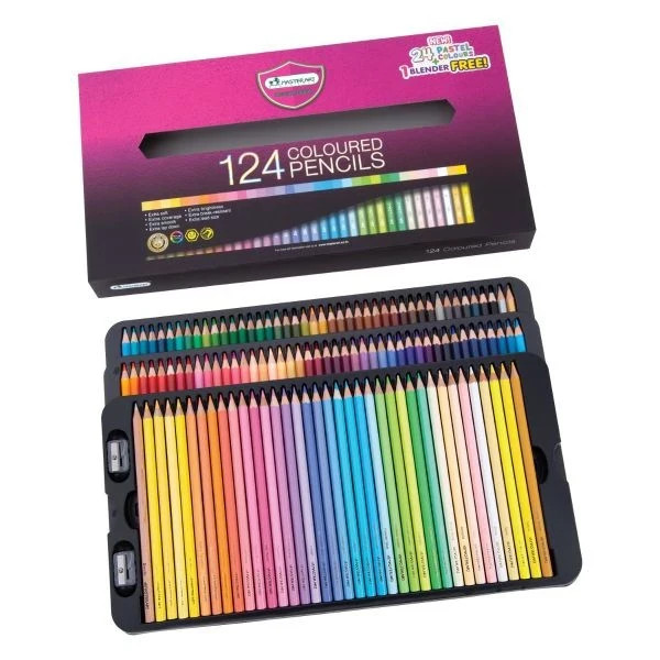 Master Art Master Series Coloured Pencils 124Colours Kid Adult Craft Soft Smooth