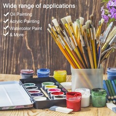 Stretched Canvas, 6 Pcs 16″ x 12″ Oval Canvas for Painting Primed Cotton Blan…