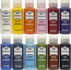 FolkArt Outdoor Gloss Acrylic Craft Paint Set Designed for Beginners and Arti…