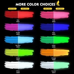 0.7 Fl Oz (Pack of 10), Blue,Green,Orange,Pink,Purple,Red,Sky Blue,White