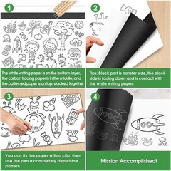 Black Carbon Paper for Tracing & Transfer – 30 A4 Sheets for Wood & Fabric