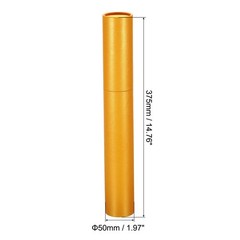 2″x15″ Poster Tube, Photo Storage Tube Painting Tubes Mailing Tubes, Yellow