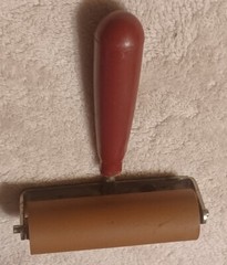 Vintage Howard Hunt Speedball Block Printing Tool Orange Roller UNUSED