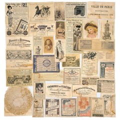 Vilikya Vintage Junk Journal Supplies, Coffee Dyed 2.5 inch – 6 inch,