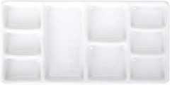 Vanenjoy White Square Ceramic Artist Paint Palette,Porcelain Watercolor Palette,