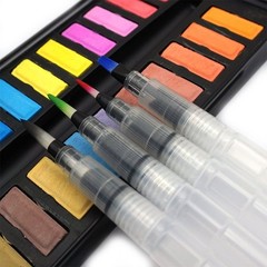 Water Coloring Brush Pen Set (Length: 6.1 inches), Leakproof for Watercolor P…