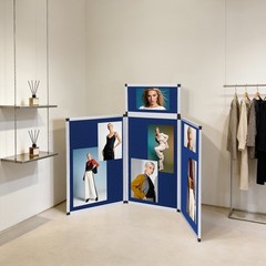 4 Panel Folds Display Board 360° Rotating Stand With Storage Bag For Exhibitions
