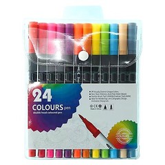Non-Toxic 12pcs-120pcs Double Headed Drawing Art Marker Pen Dual Tip Adults Kids