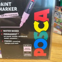 🟢 Uni Posca Paint Markers Pens Art Fine Tip Pastel Colours PC-3M (Set of 8)