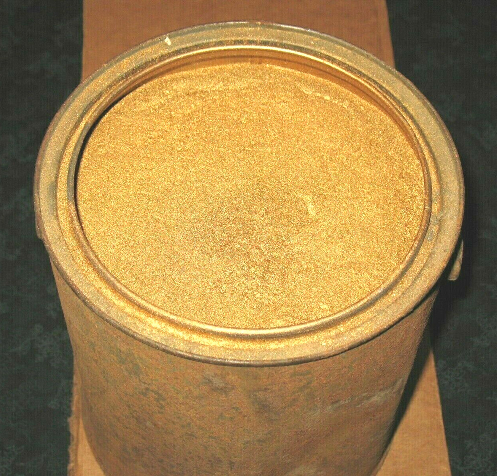 Antique Gallon Can 17 Pounds Gold Bronze Bronzing Powder Worth Weight In Gold $