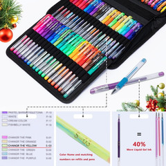 Gel Pens for Adult Coloring Books, 160 Pack Artist Colored Gel Pen with 40% More