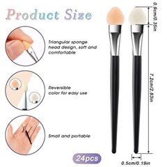 24 Pcs Sponge Applicators,Small Sponge Painting Brushes Detailed Ink Paints