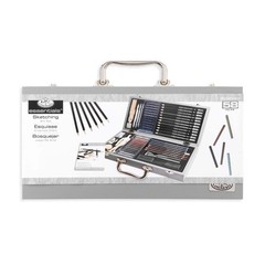 58pc Sketching Travel Art Set Wooden Box Premium Quality Artist Supplies Tools