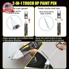 Car Touch Up Paint(Pearl White Multi-Coat(PPSW)) for Tesla, 2 in 1 Car Scratch R