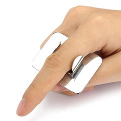 Nail Art Makeup Palette, Stainless Steel Ring mini Ring, Small Square Silver