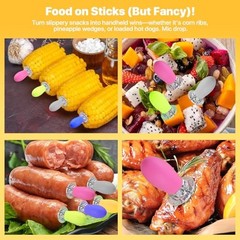Corn on the Cob Holders Set with Interlocking Design & Storage Case, Silicone
