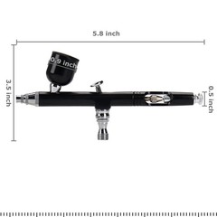 Dual Action Gravity Feed 0.3mm Gun Spray Airbrush Nail Art Paint Tattoo Tool Set