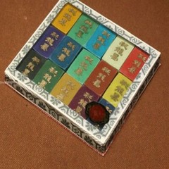 15pcs/set Color Ink Stick Box Set Chinese Calligraphy Painting Solid Ink Block