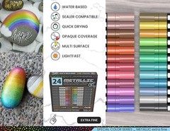 Metallic Acrylic Markers Set – Water-Based & Quick-Drying