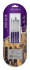 SK-8106S Silver Silk 88 Paint Brush Set 4-Piece Short Handle