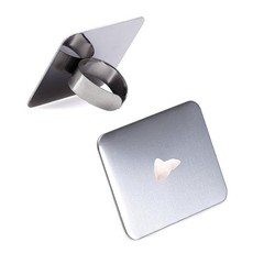 Nail Art Makeup Palette, Stainless Steel Ring mini Ring, Small Square Silver