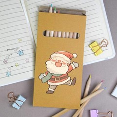 12 x ‘Happy Santa Claus’ Long 178mm Coloured Pencils / Pencil Set (PE00086035)