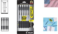 5-Pack G2 Extra Fine Gel Roller Pens 0.5mm – Ergonomic Design for Smooth Writing