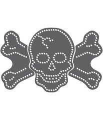 Rhinestone Genie Skull & Bones 8″ Magnetic Rhinestone Template, Black