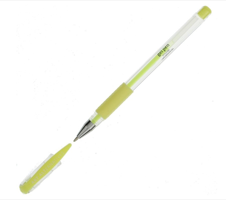 Gel Pen, Pastel Yellow – Ballpoint – Non-Smear + Quick Dry – Writing, Drawing