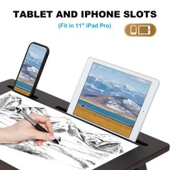 Foldable Drawing Table Drafting Desk – Adjustable Height & Angle Bamboo Easel wi