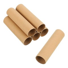 6 Pack Cardboard Tubes,Toilet Paper Rolls Corrugated Roll,5.91×1.58″,Brown
