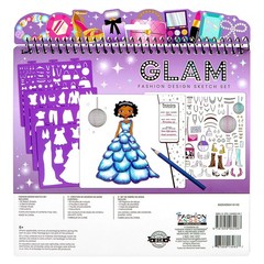 Glam Fashion Sketch Set, Includes Sketch Pad with Stencils & Stickers, Fashio…