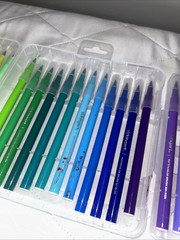 kingart Watercolor Brush Markers 36 Set Multicolor Solid Finish Brush Pens