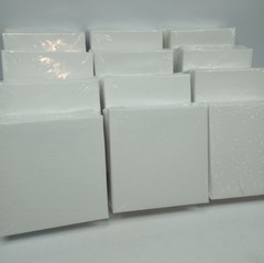 48 Pack Stretch Canvas Painting Panels 4X4 Artist Boards 100% Cotton Acid Free
