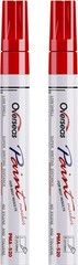Waterproof & Fade-Resistant Red Paint Pens – Ideal for Arts & Crafts, 2 Pack