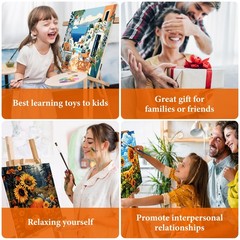 Paint By Numbers Kit Beginner Beautiful Abstract Floral Vase Full Drill Art