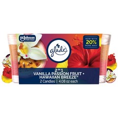 Glade 1-Wick 2in1 Scented Candle Jar, 6.25 inches x 4.8 inches, Pink & Orange