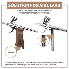 Bucasso Airbrush Guns for Painting, Double Action Trigger W001-Walnut