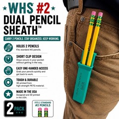 Dual Pencil Holder 10 Pack w/Pencils Fast Draw Pocket Clip One-Piece Design