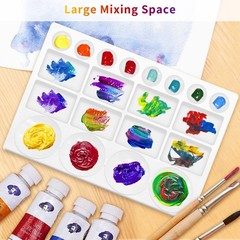 Sweaty Pony 20 Well Watercolor Paint Tray Palette 75 Milliliters, White