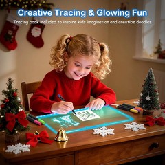 LumiBoard LED Drawing Board for Kids, 13.7″x10″ Light Up Acrylic Dry Erase Led N