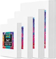 24-Pack Canvas Boards 5×7 8×10 9×12 11×14 Primed Cotton Acrylic Oil Painting Art