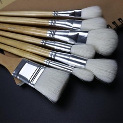 Gilding Brush Set, 7 Pieces Versatile Goat Hair Blending Mop Brushes for Acry…