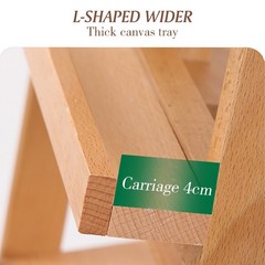 Large Wood H-Frame Easel with Storage Drawer and Palette, Foldable Art Painting